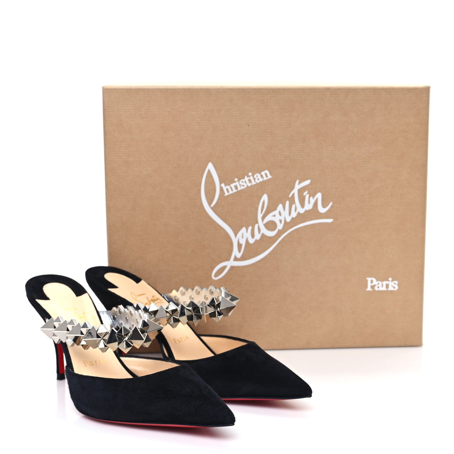 Veau Velours Specchio Planet Choc 80 Mule 38 Black