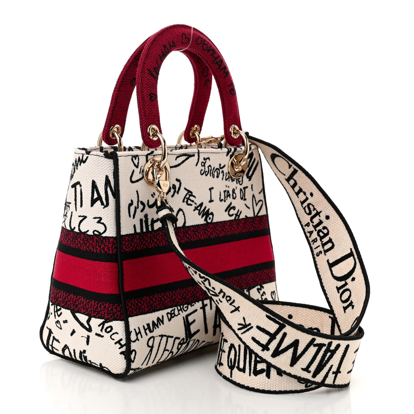 Canvas Medium DiorAmour Graffiti Lady D-Lite Latte