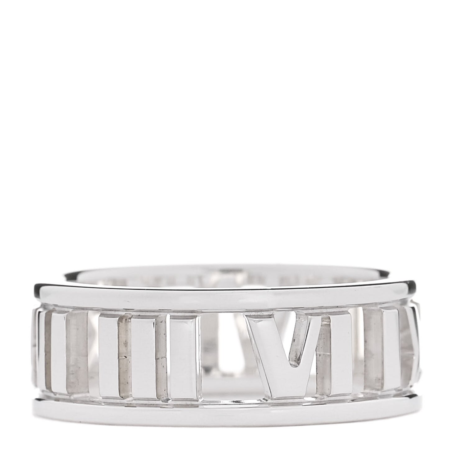 Sterling Silver Wide Atlas Open Ring 50 5.25