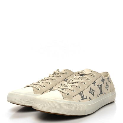 Louis Vuitton Canvas Suede Monogram Mens Tattoo Sneaker Boots 8.5 Dune 3 of 8