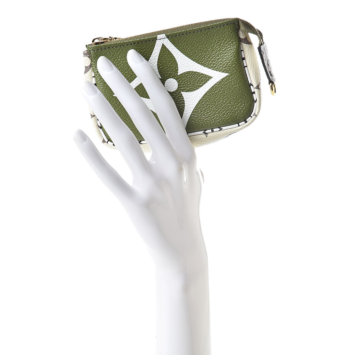 Monogram Giant Micro Pochette Accessories Kaki White