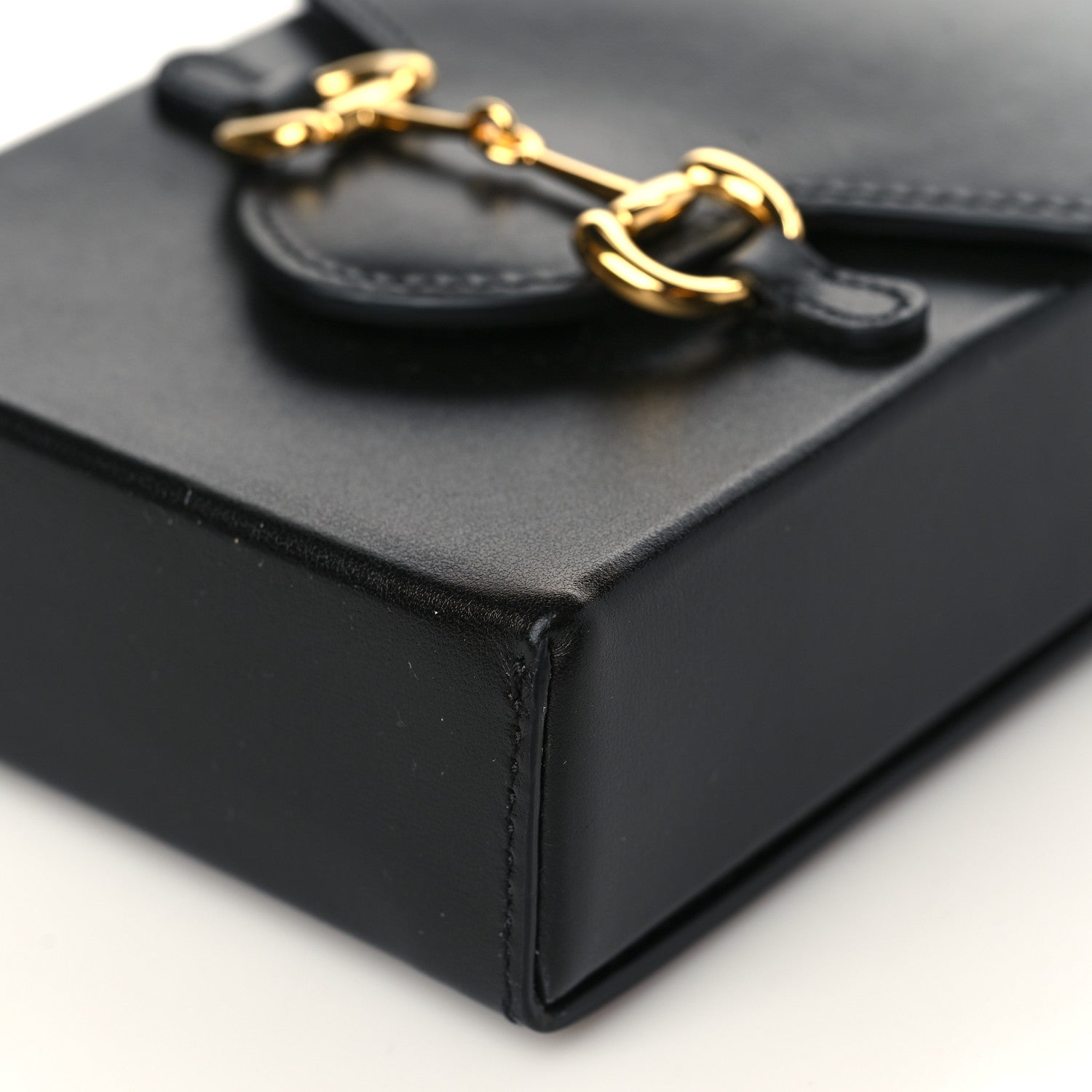 Gucci Boarded Plutone Calfskin Mini Horsebit 1955 Crossbody Bag Black 9 of 10