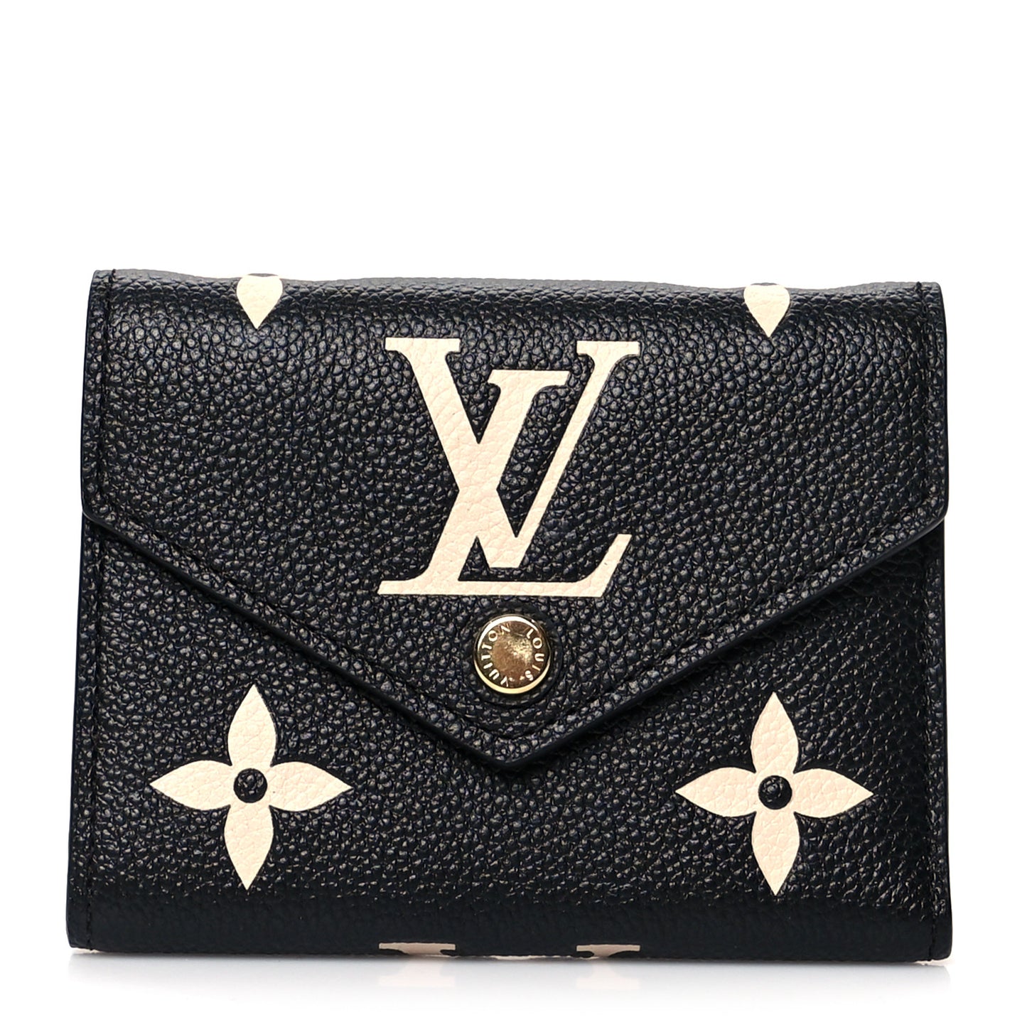 Empreinte Monogram Giant Victorine Wallet Black Beige