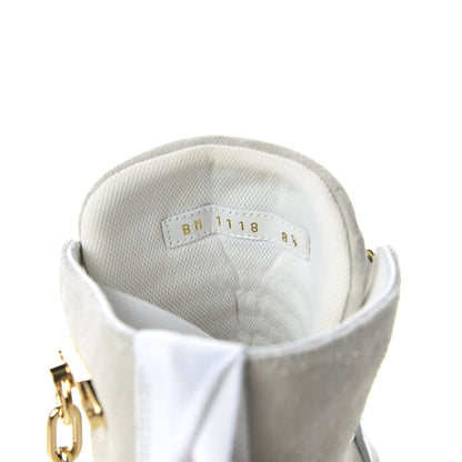Louis Vuitton Calfskin Suede Mens Creeper Ankle Boots 8.5 White 8 of 8