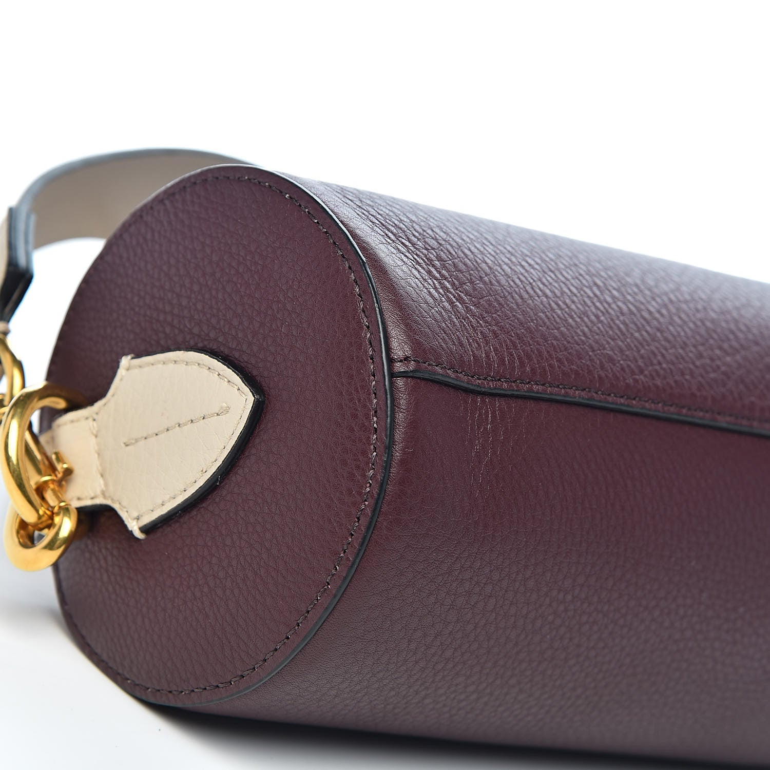 Burberry Calfskin The Barrel Bag Deep Claret Limestone 7 of 9