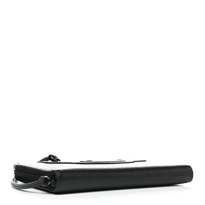 Balenciaga Grained Calfskin Neo Classic Continental Zip Around Wallet Black 4 of 8