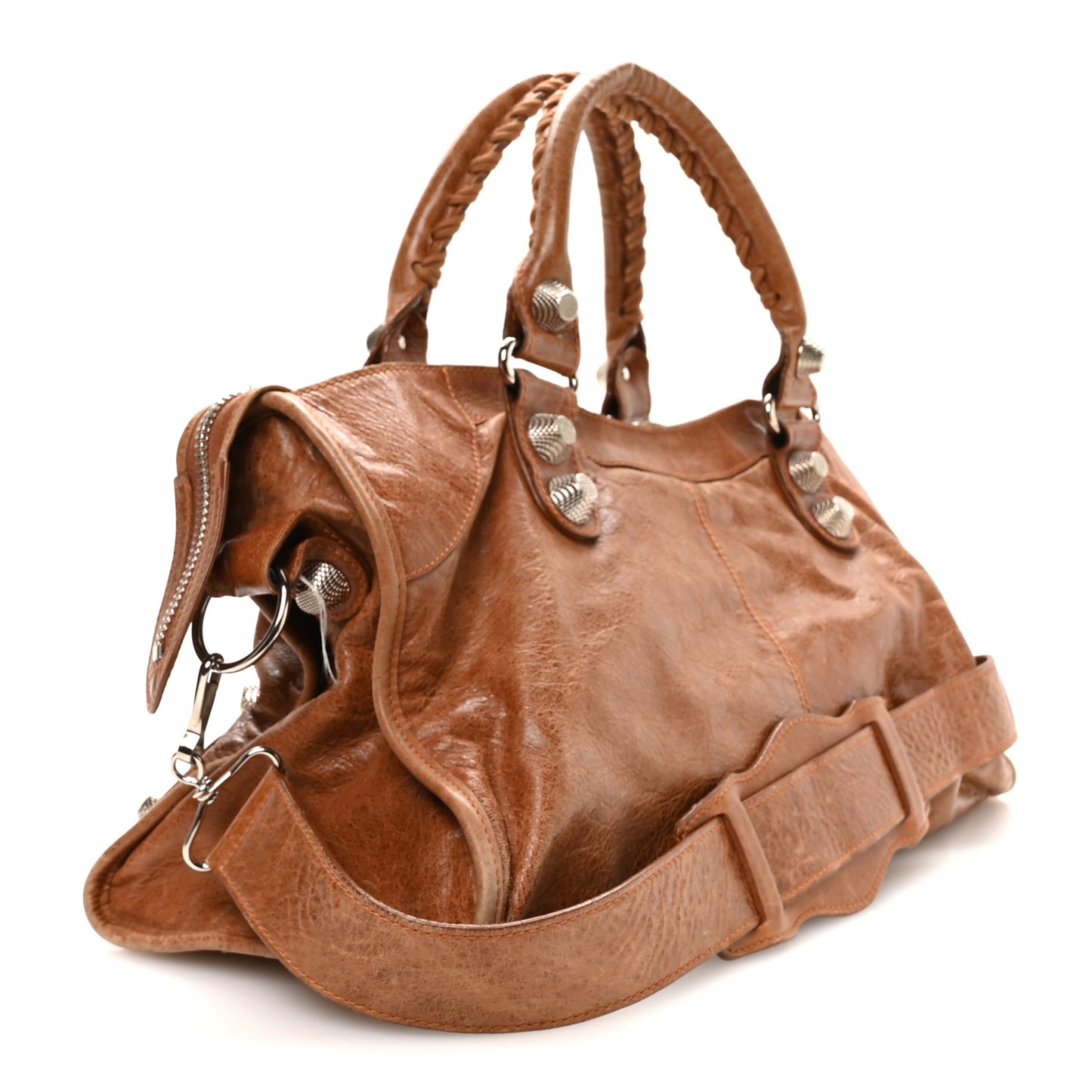 Agneau Giant 21 Silver Hardware City Sienna