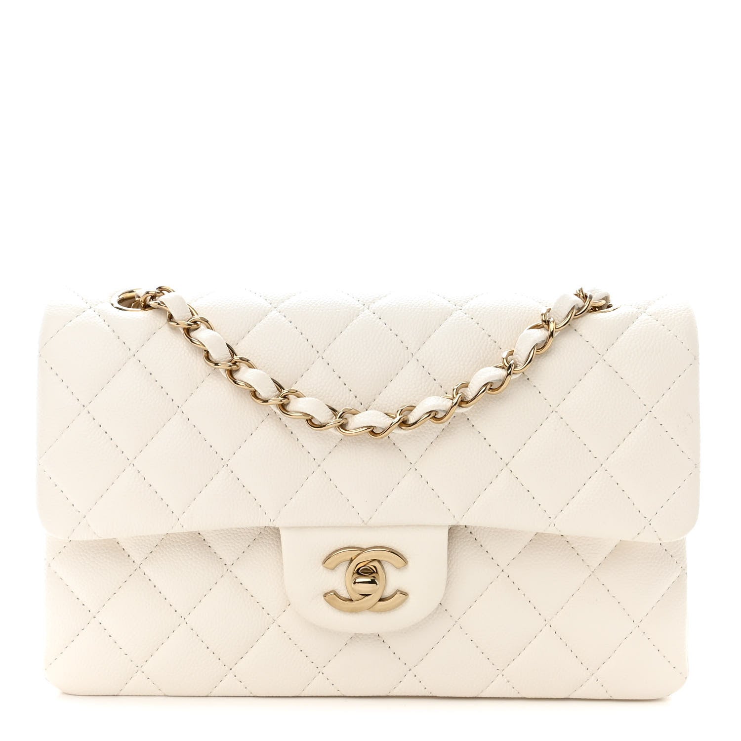 Chanel Caviar Quilted Small Double Flap White 1 of 10