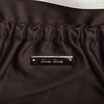 Miu Miu Nappa Matelasse Crystal Flap Clutch Bianco 8 of 10