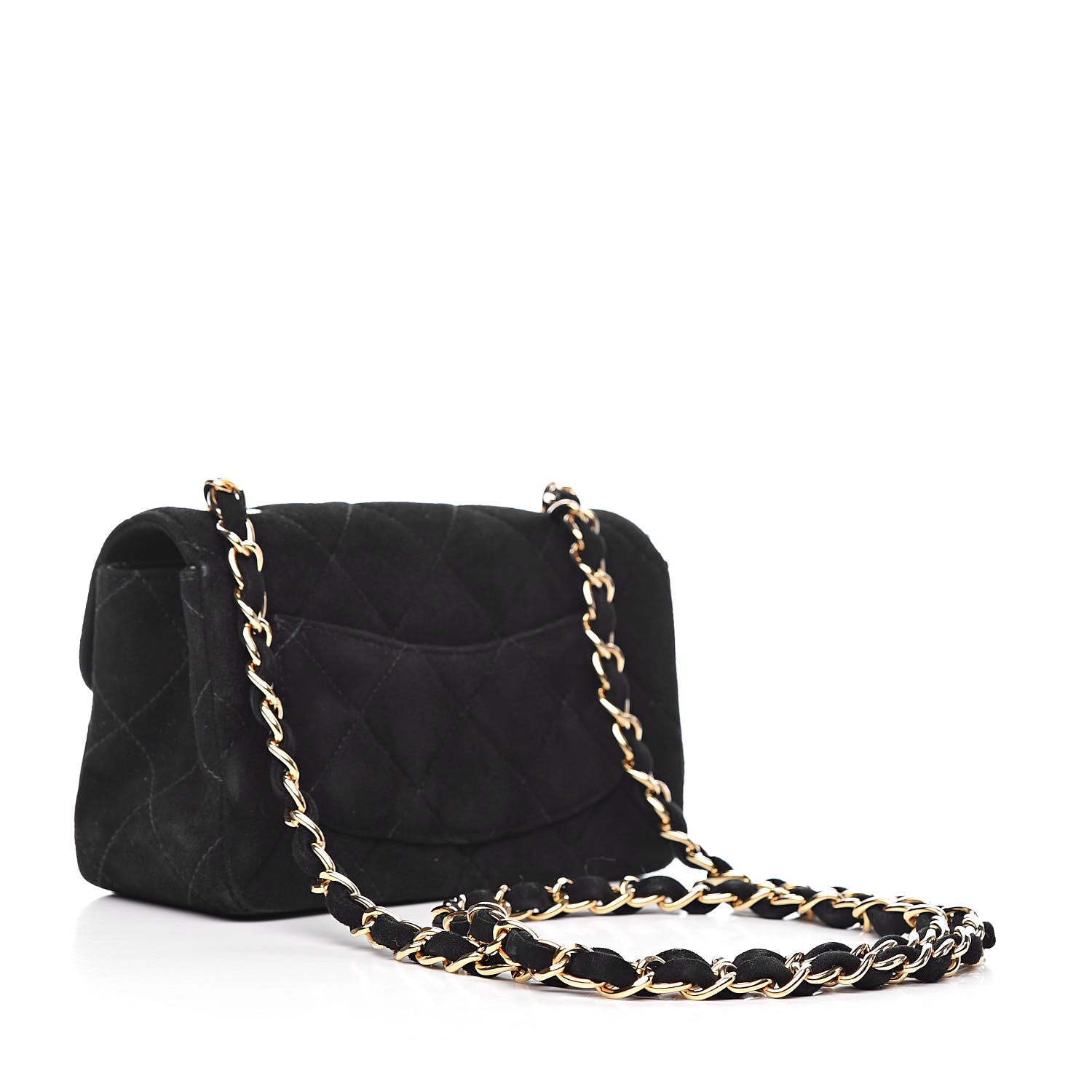 Chanel Velvet Quilted Extra Mini Rectangular Flap Black 3 of 10
