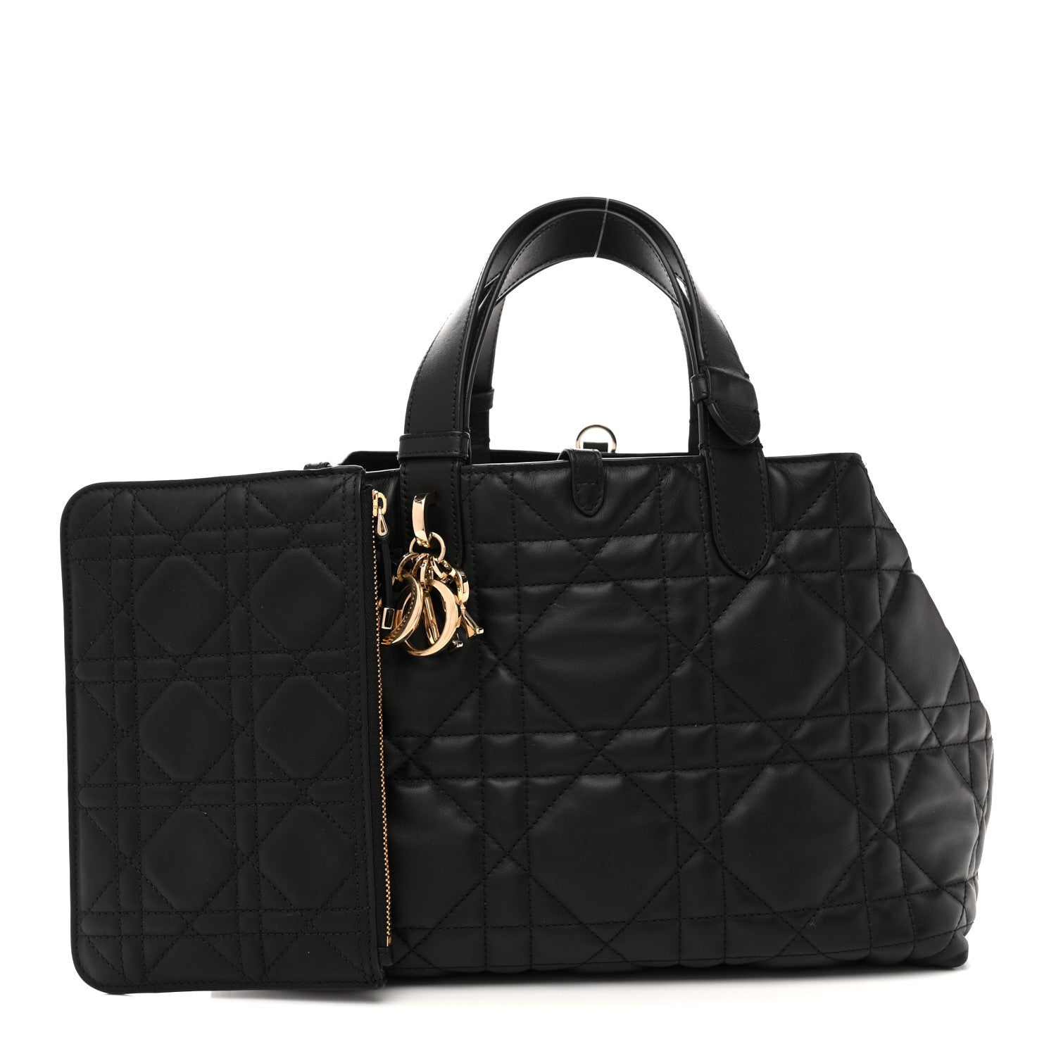 Christian Dior Calfskin Macrocannage Medium Toujours Black 3 of 13