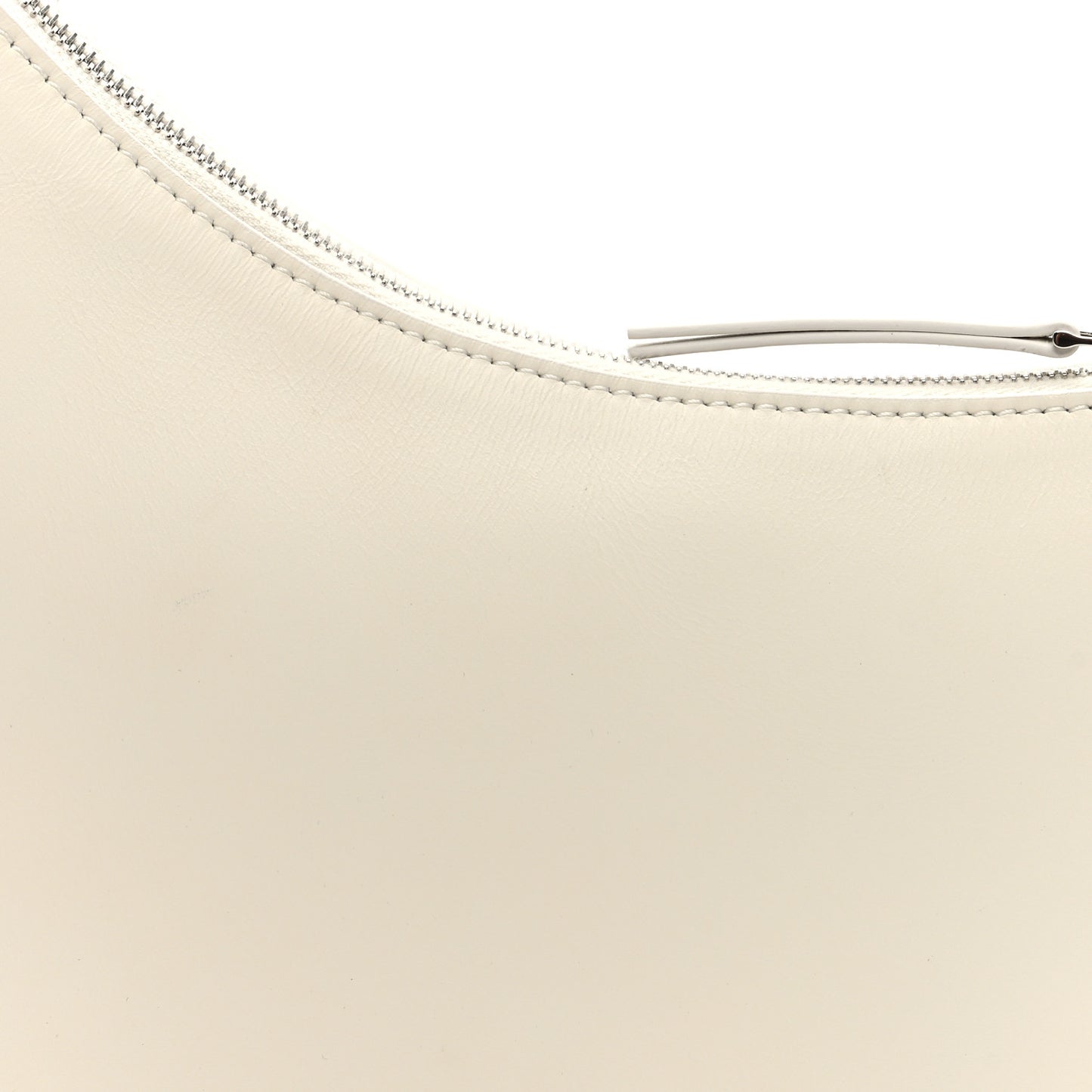 Smooth Calfskin Half Moon Shoulder Bag New Ivory