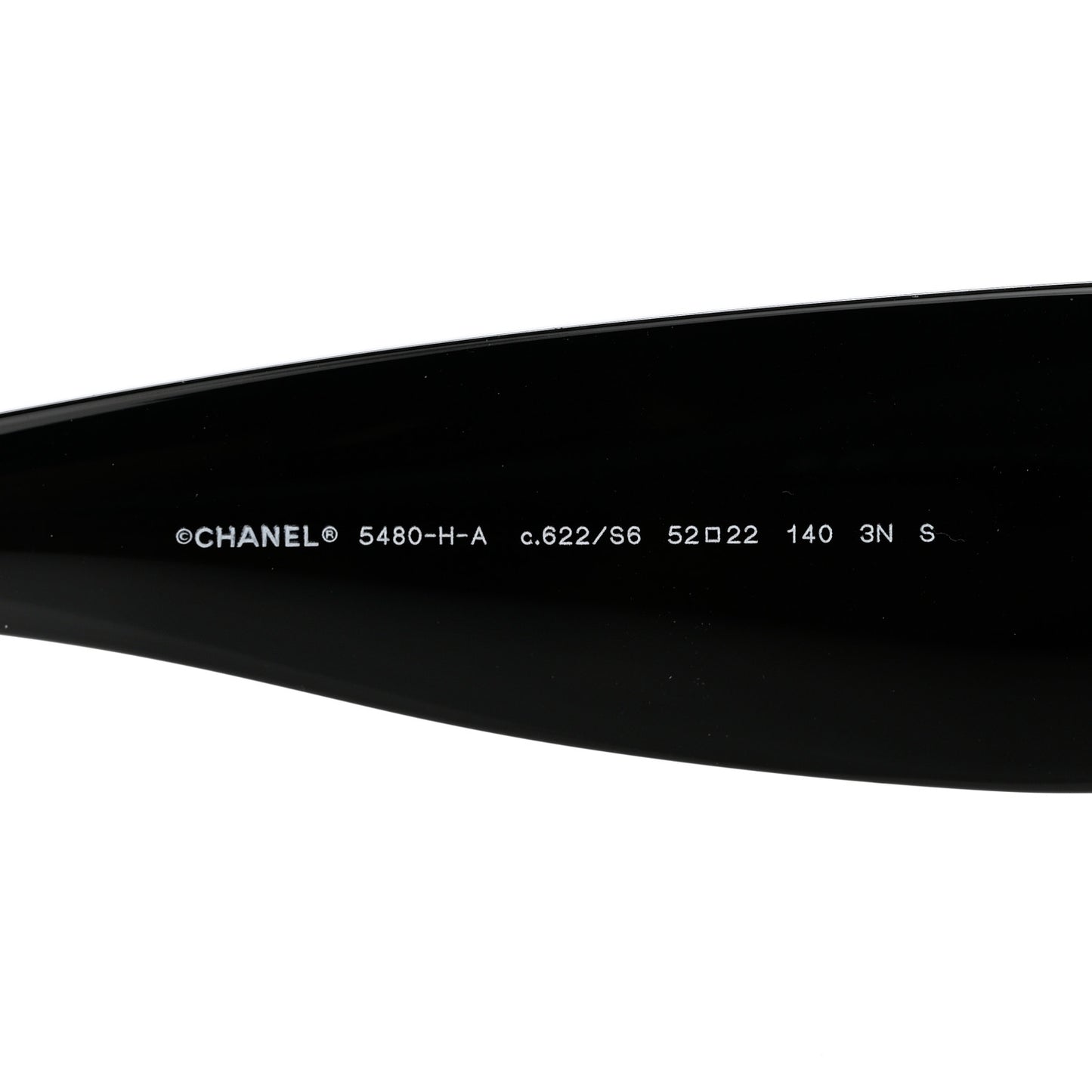 Acetate Pearl Rectangle Sunglasses 5480-H-A Black