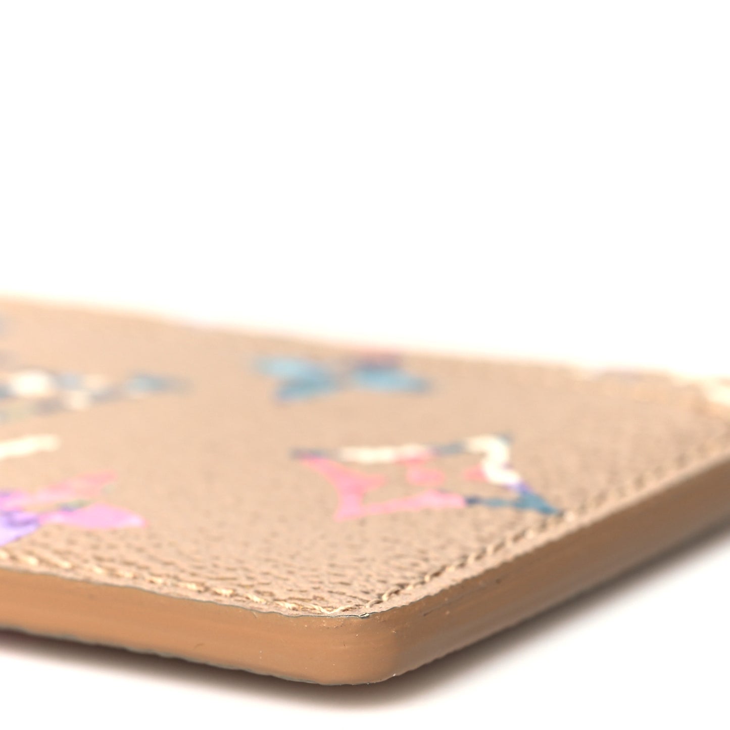 Metallic Monogram LV Garden Card Holder Gold