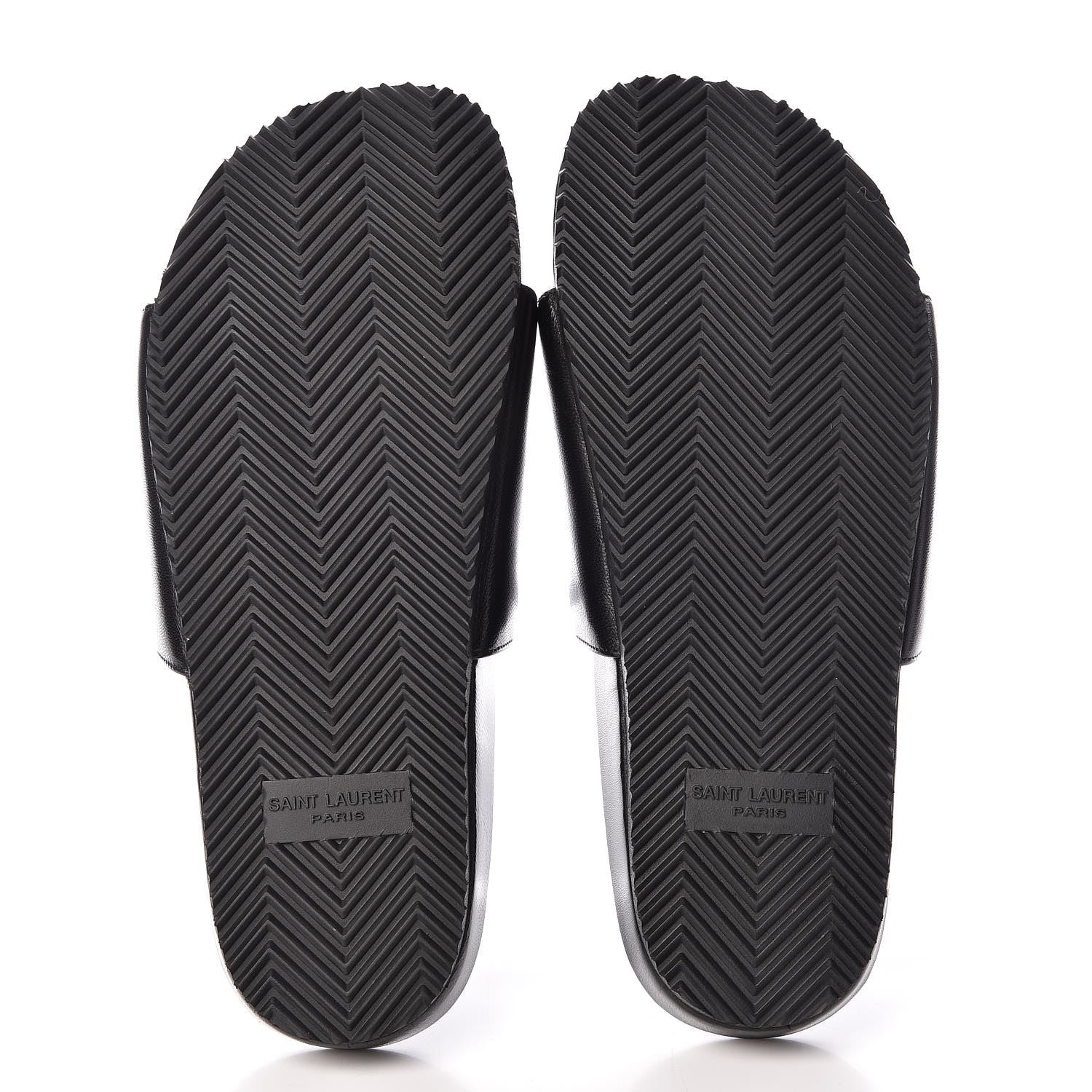 Saint Laurent Calfskin Monogram Joan Slide Sandals 35.5 Black 5 of 8