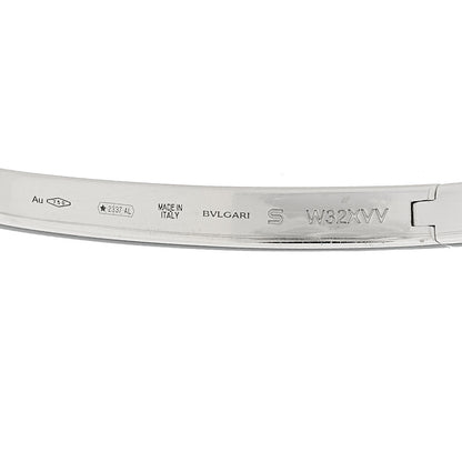 Bulgari 18K White Gold Diamond Fiorever Pave Bangle Bracelet 3 of 4