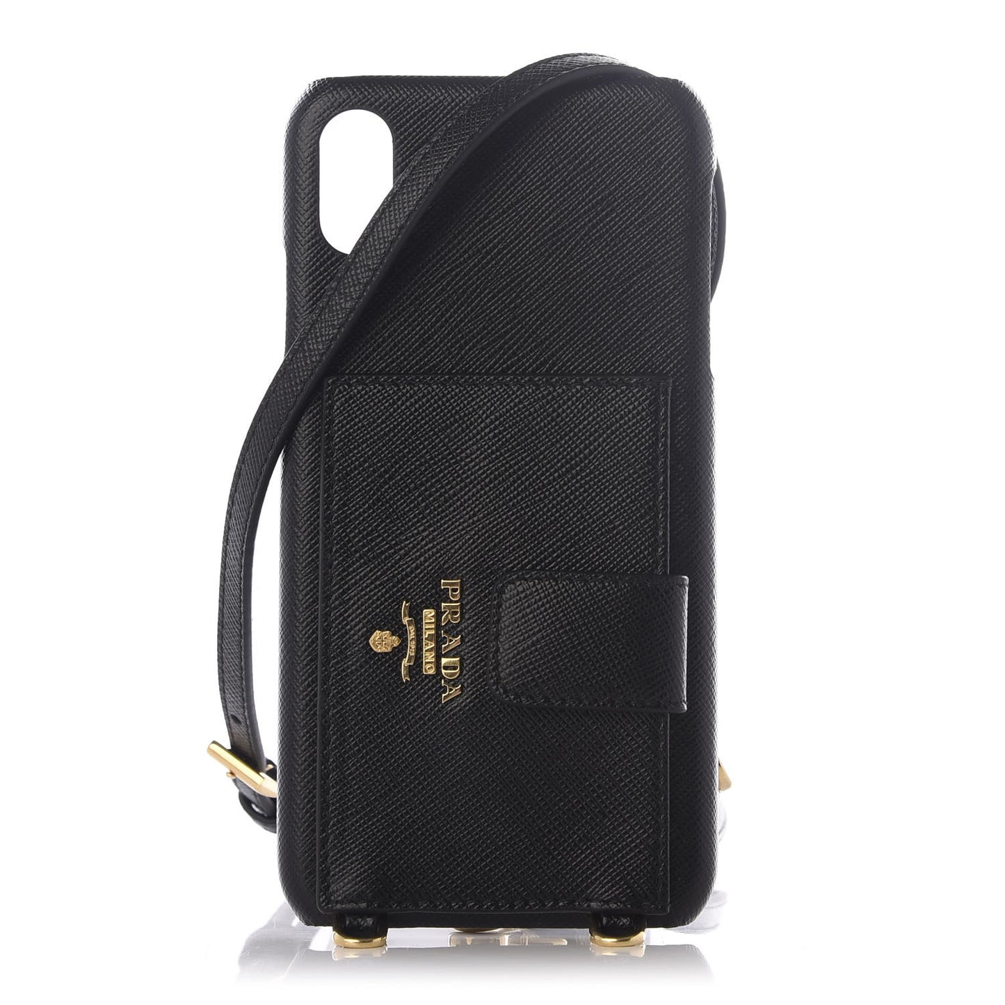 Saffiano Metal iPhone XS Max Case Black