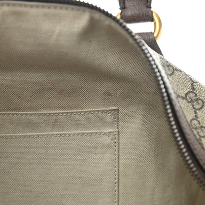 Gucci GG Supreme Monogram Textured Dollar Calfskin Web Medium Ophidia Carry-On Duffle Bag Beige Ebony New Acero 11 of 13