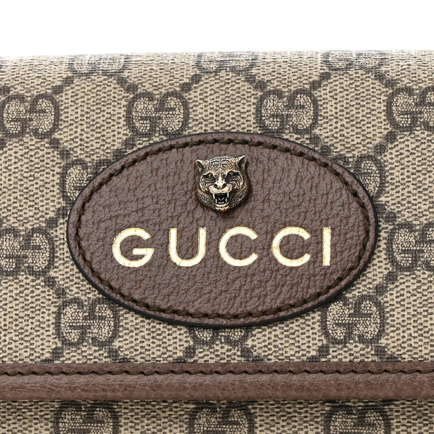 GG Supreme Monogram Neo Vintage Web Belt Bag Brown