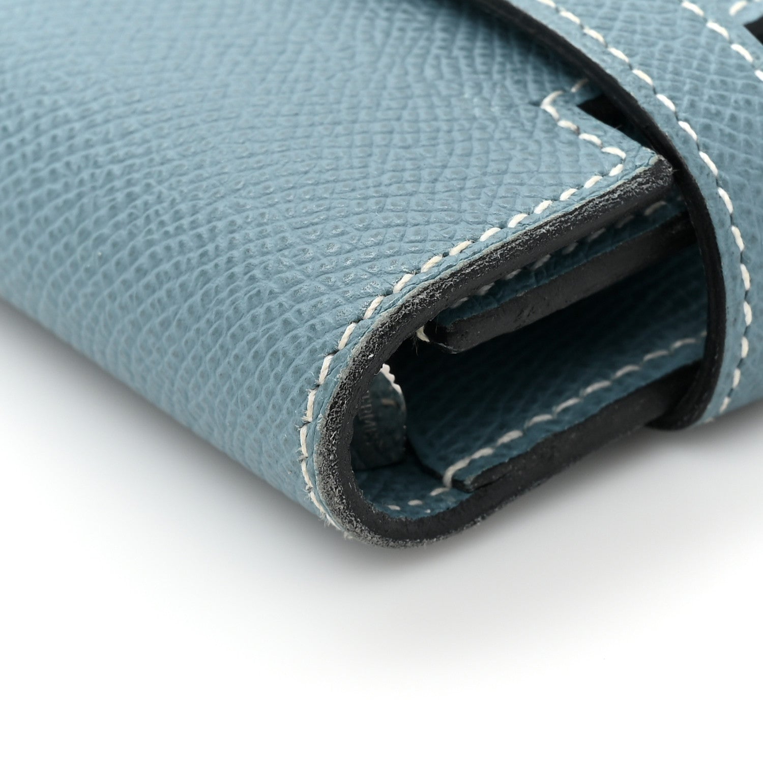 Hermes Epsom Kelly Longue Wallet Blue Jean 13 of 15