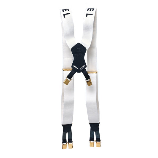 Logo Suspenders White