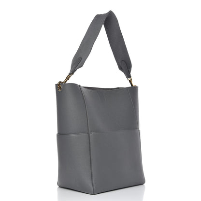 Celine Soft Grained Calfskin Sangle Bucket Bag Kohl 3 of 11