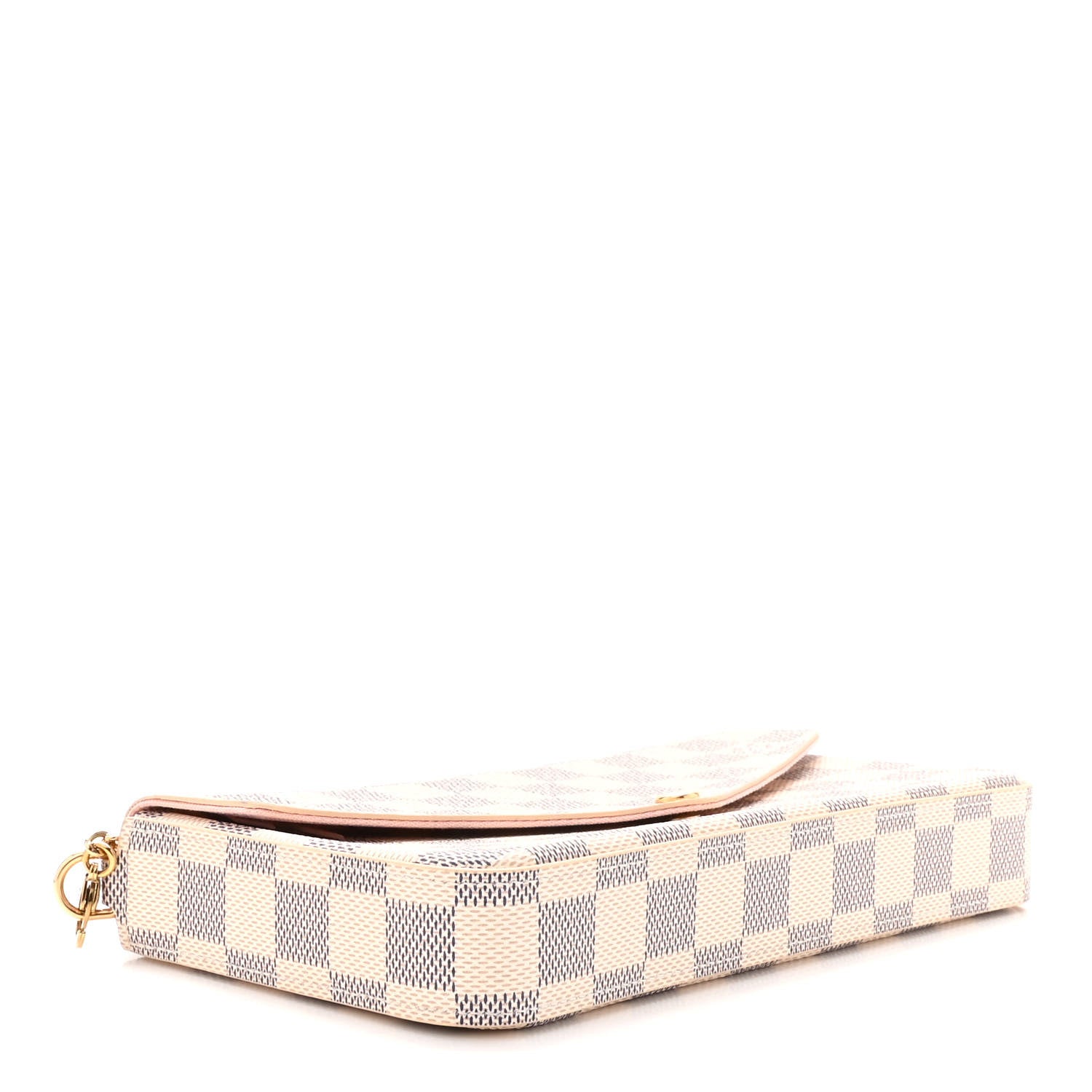 Louis Vuitton Damier Azur Pochette Felicie Chain Wallet Rose Ballerine 5 of 12