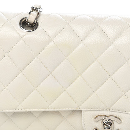 Chanel Caviar Quilted Medium Double Flap White 9 of 15