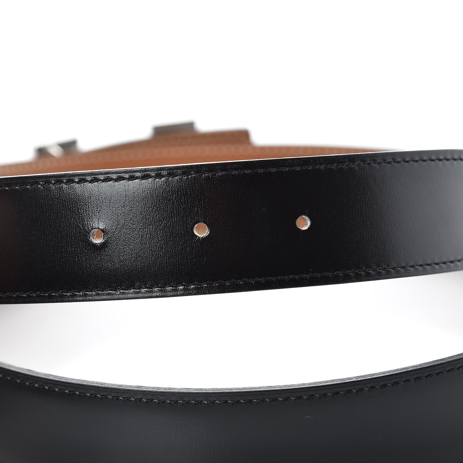 Hermes Box Togo 32mm H Belt 90 Black Gold 6 of 7