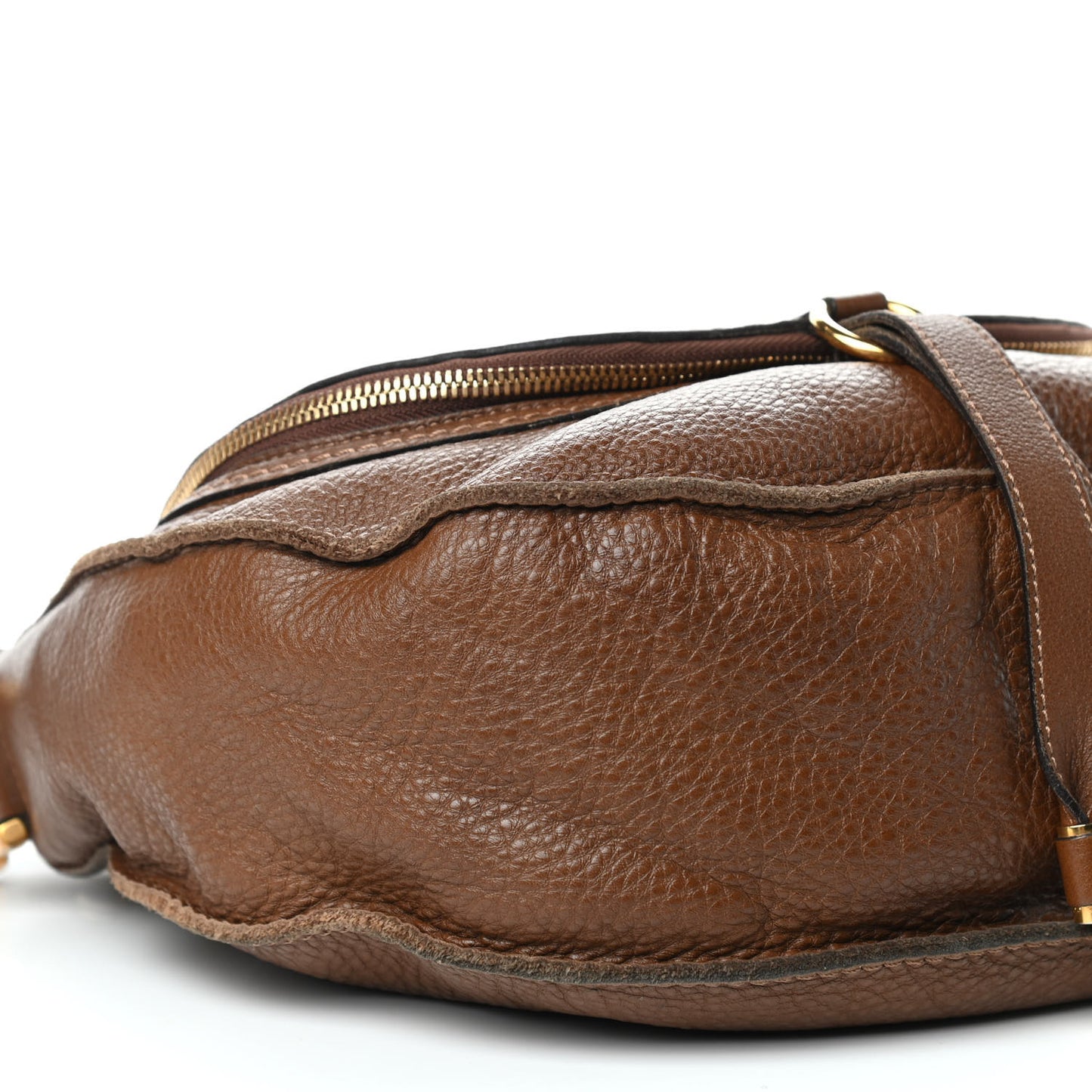 Calfskin Medium Marcie Round Zip Crossbody Nut