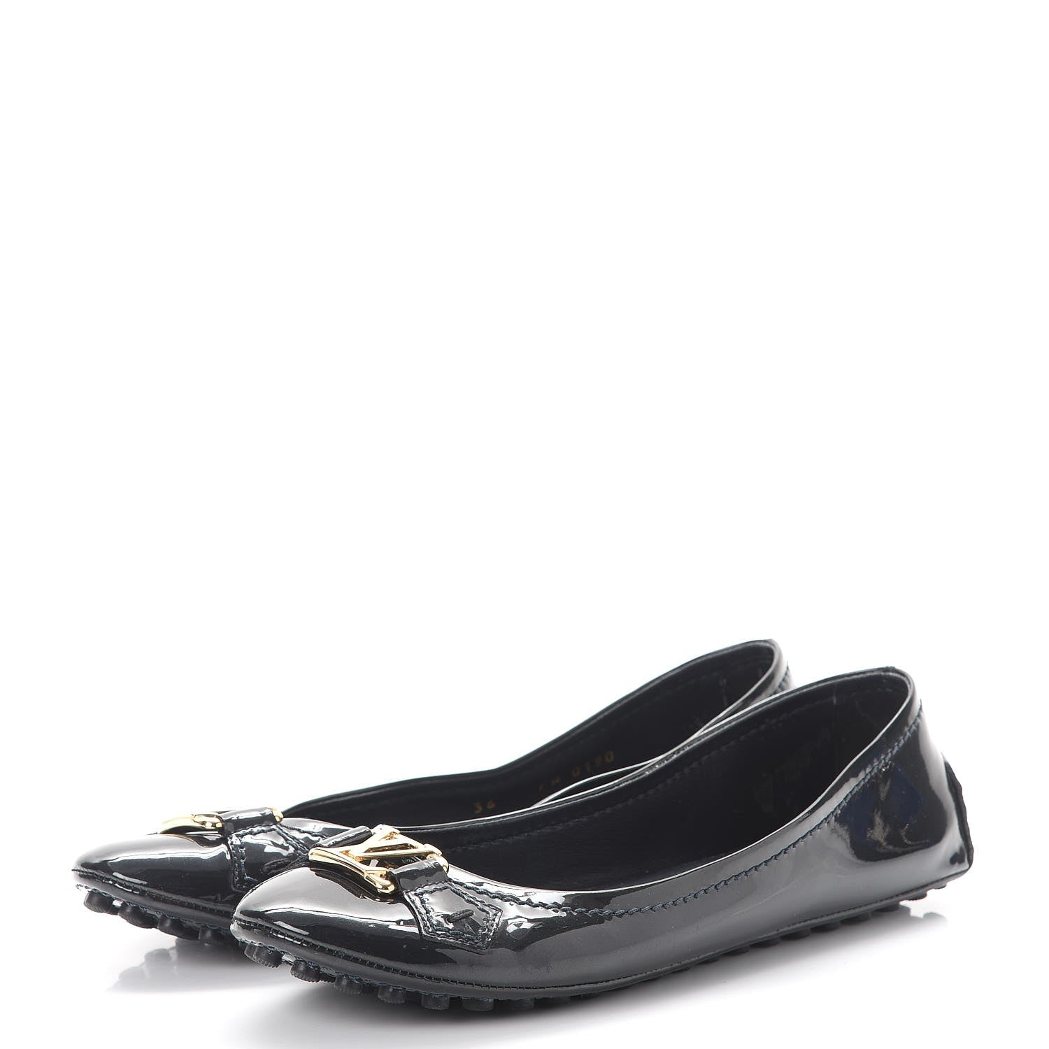 Louis Vuitton Patent Calf Oxford Ballerina Flats 36 Black 3 of 12