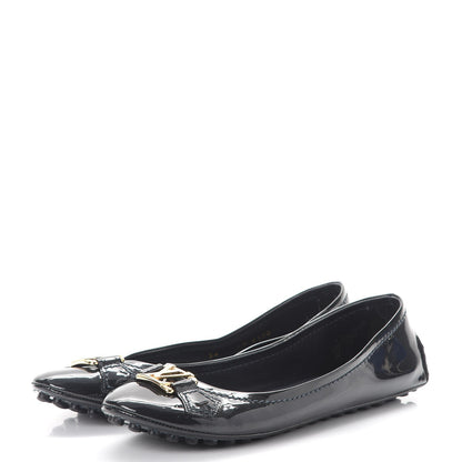 Louis Vuitton Patent Calf Oxford Ballerina Flats 36 Black 3 of 12