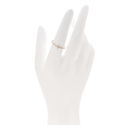 Tiffany 18K Rose Gold Diamond T Wire Pave Ring 54 7 2 of 4