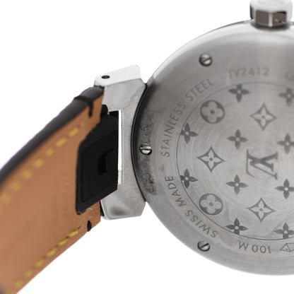 Louis Vuitton Stainless Steel Monogram 34mm Tambour World Tour Dial Quartz Watch 5 of 5