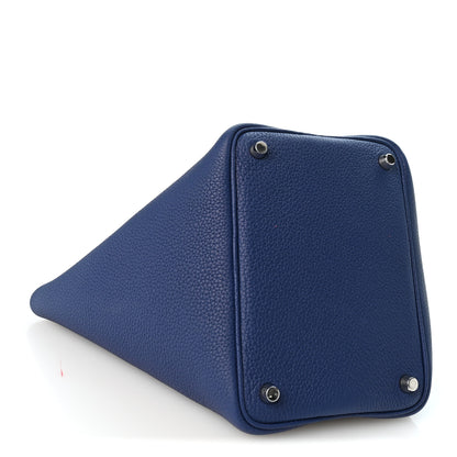Hermes Taurillon Maurice Picotin Lock 18 PM Bleu Saphir 4 of 10