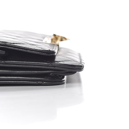 Chanel Lambskin Quilted Golden Class Wallet on Chain WOC Black 10 of 22