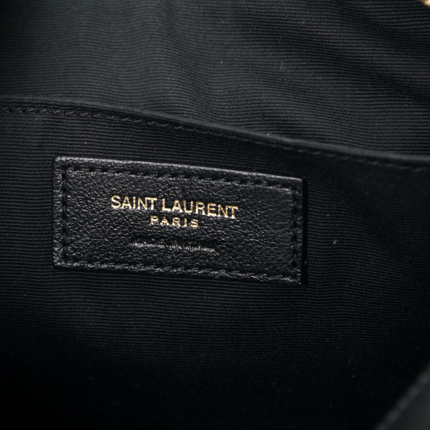 Saint Laurent Calfskin Matelasse Monogram Lou Camera Bag Black 5 of 5