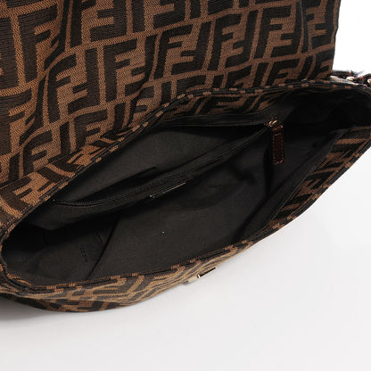 Fendi Zucca Patent Mia Shoulder Flap Tobacco 5 of 9