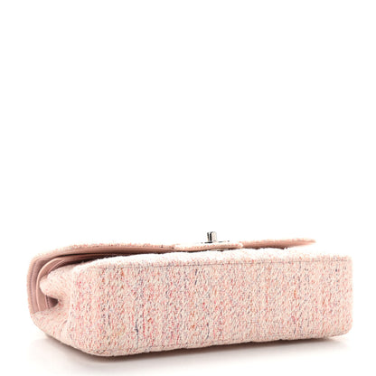 Chanel Tweed Quilted Medium Double Flap Pink Multicolor 4 of 14
