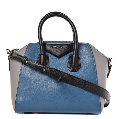 Givenchy Sugar Goatskin Mini Tri-Color Antigona Blue Grey Black 1 of 10