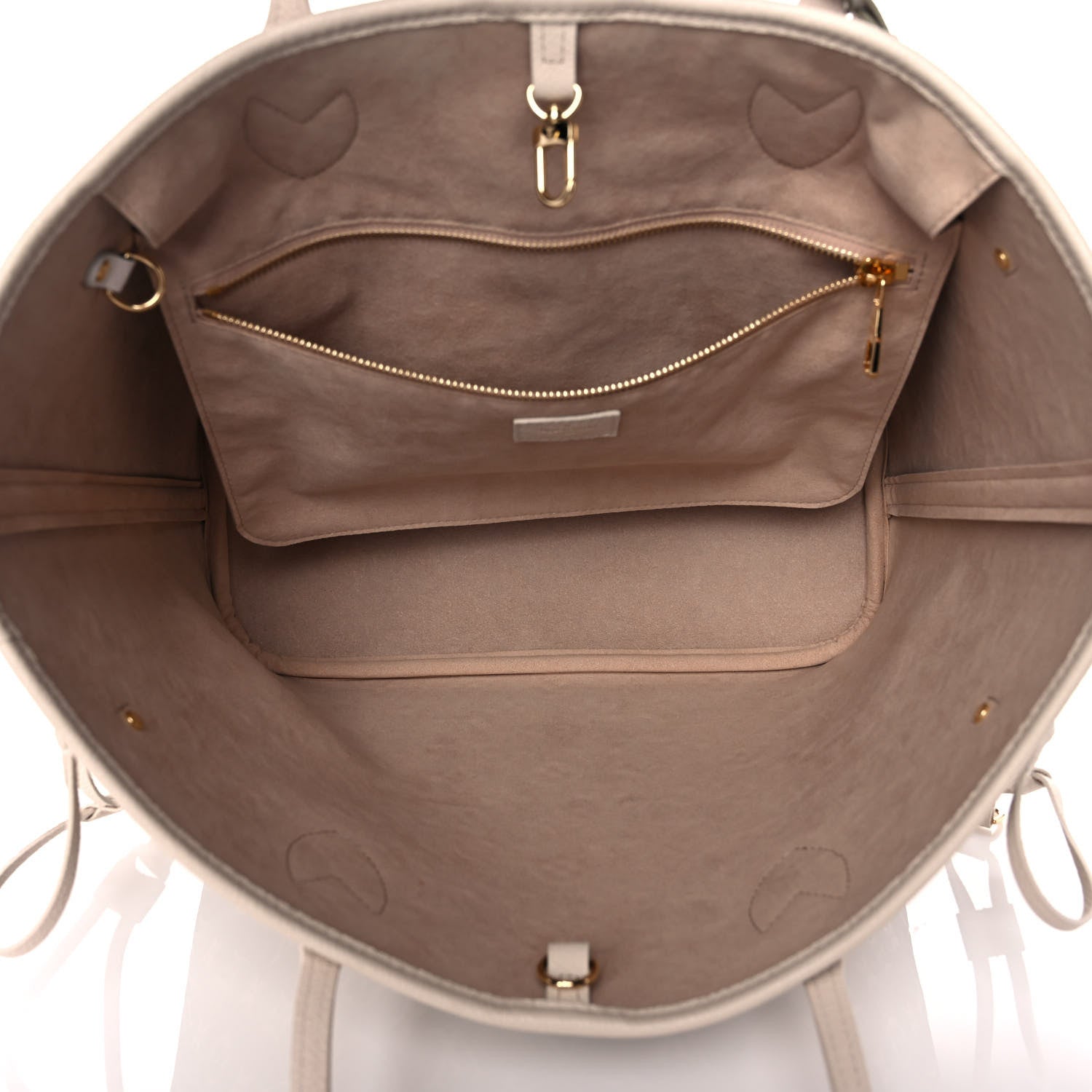 Louis Vuitton Empreinte Monogram Spring In The City Neverfull MM Kaki Beige Cream 5 of 9