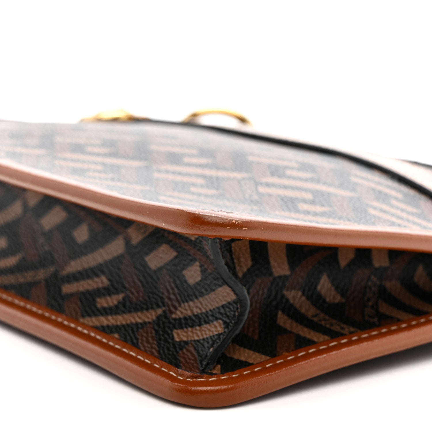 Versace Coated Canvas Medium La Greca Signature Pouch Black Caramel 9 of 12