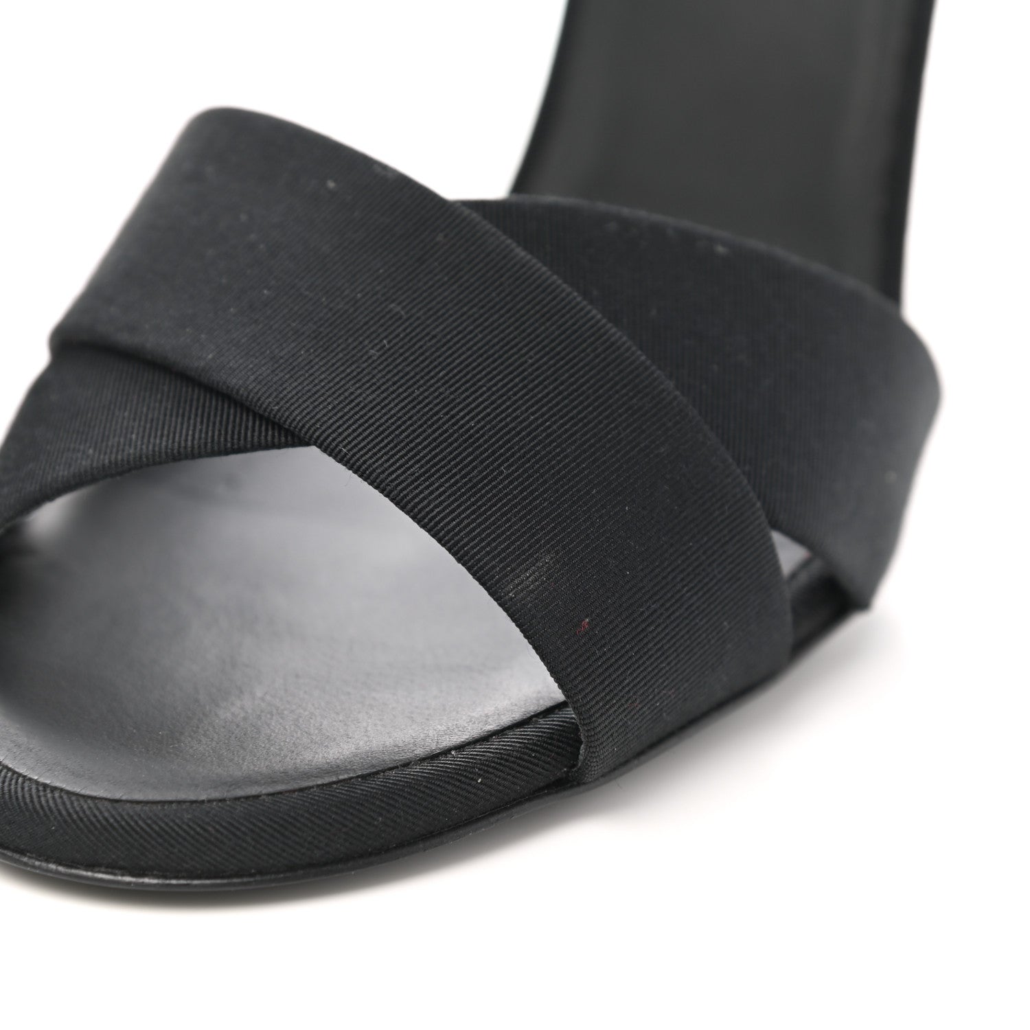 Chanel Grosgrain Pearl Sandals 38.5 Black 9 of 10