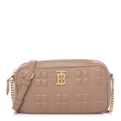 Burberry Lambskin Quilted Camera Bag Camel 1 of 9