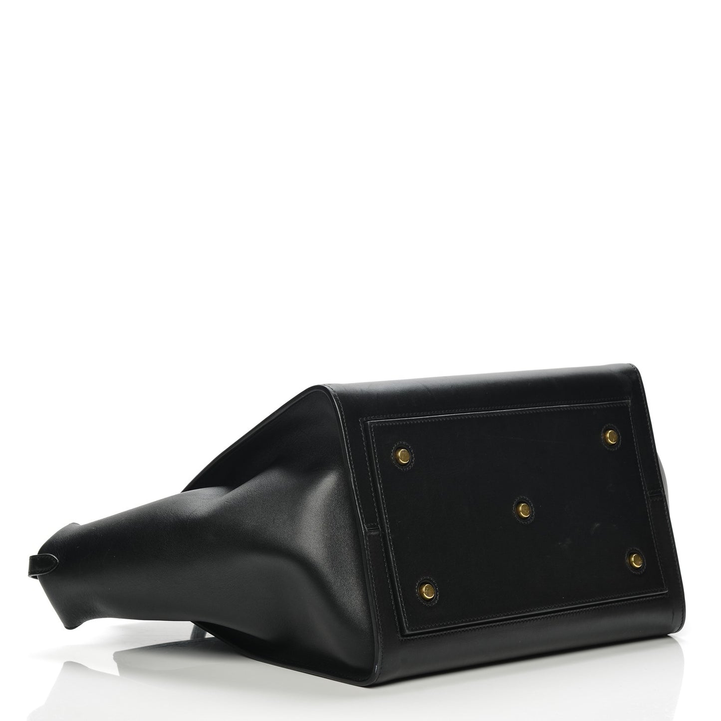 Smooth Calfskin Large Tie Knot Tote Black