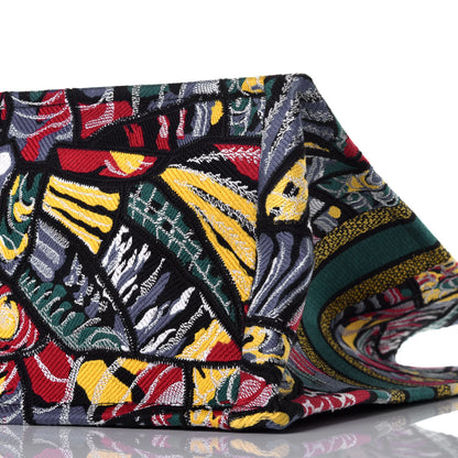 Christian Dior Canvas Embroidered Butterfly Book Tote Black Multicolor 8 of 8