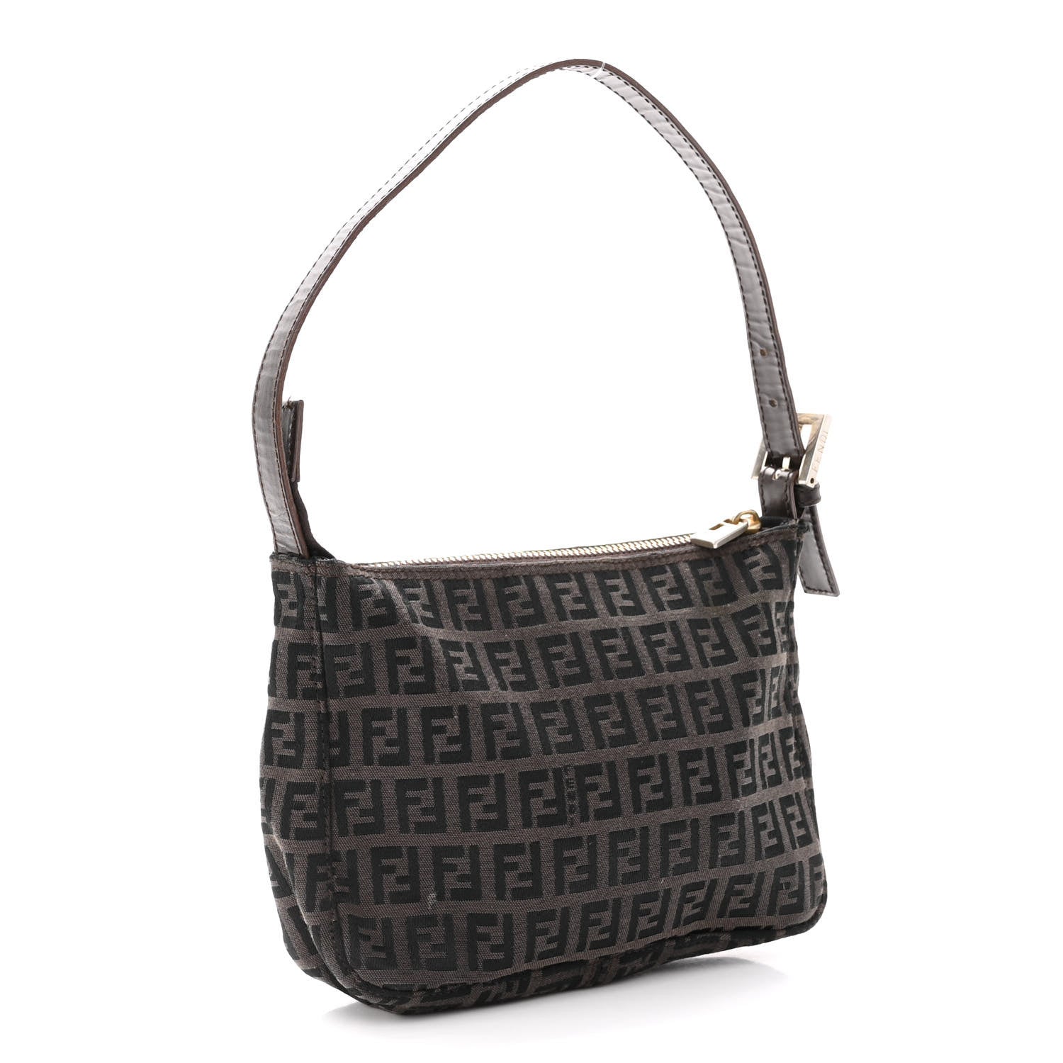 Fendi Zucchino Mini Pochette Tobacco Moro 3 of 13