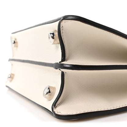 Fendi X SARAH COLEMAN Nappa FF Fish Eye Embossed Mini Peekaboo I SEE U Satchel White Ice 12 of 12