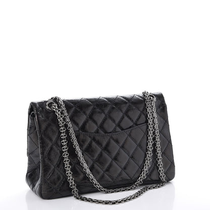 Chanel Metallic Aged Calfskin Quilted 2.55 Reissue 226 Flap Black 4 of 9