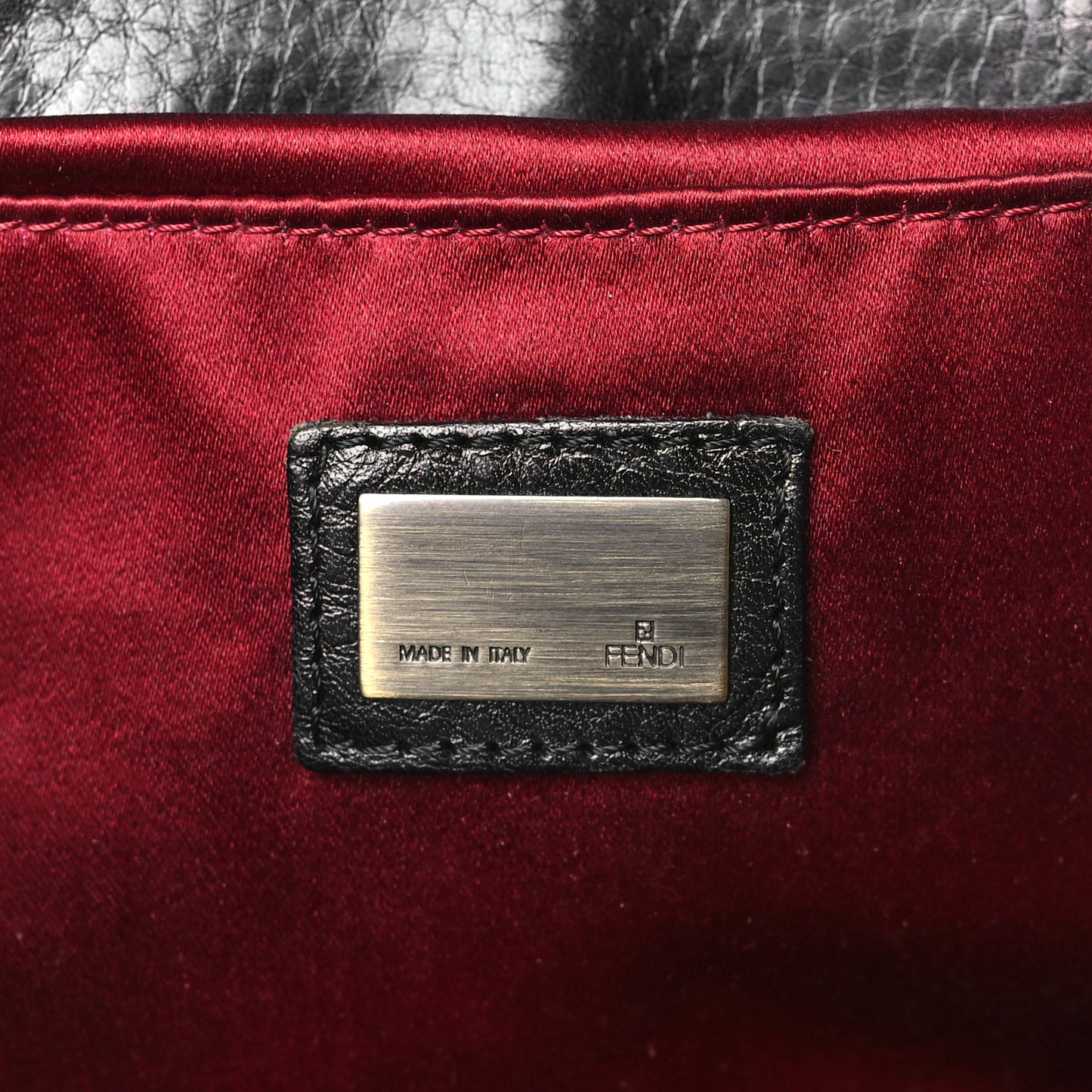 Calfskin Embellished B Bag Black